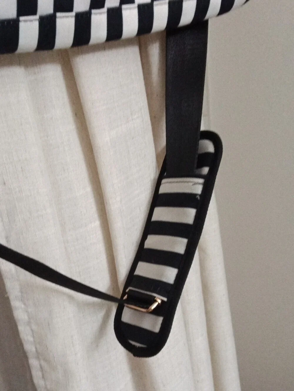 Pink Bow Satchel with Black & White Stripes